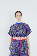 Upcycled - Playsuit - Crop Top in Concentric loveheroldn