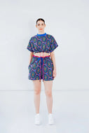 Upcycled - Playsuit - Shorts In Concentric Print loveheroldn